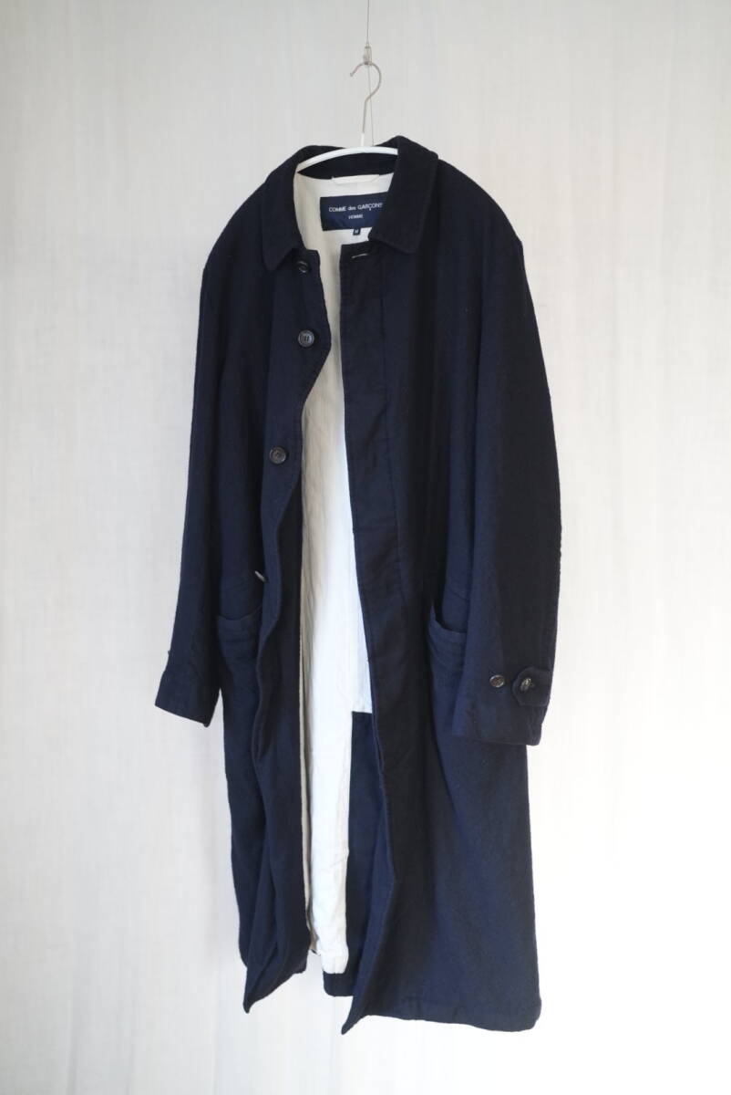 COMME des GARONS HOMME ウールサージ 縮絨 コートM コムデギャルソン オム