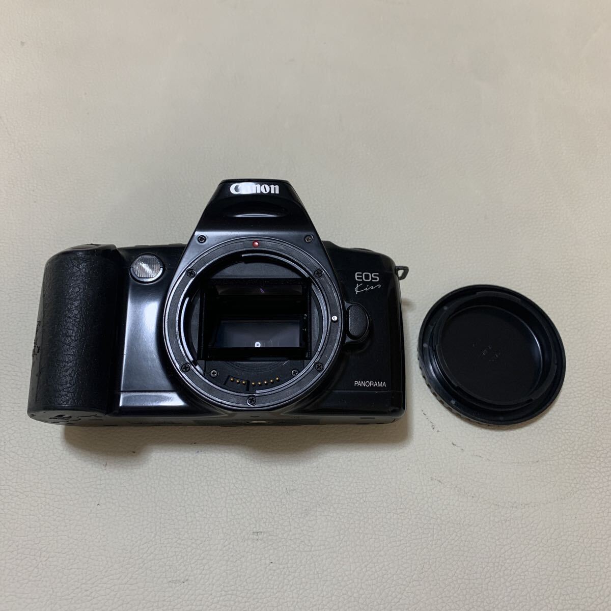☆IS-0113ホ60 Canon キャノン EOS Kiss フィルムカメラ panorama レンズ欠品 動作未確認☆