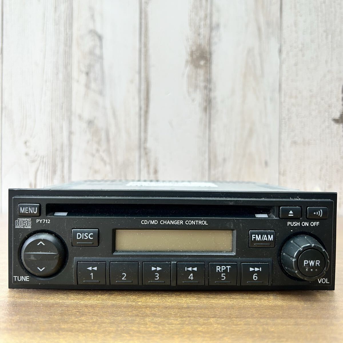 ☆ GS-0118お60 NISSAN 純正 CD/MD チェンジャーコントロール 1DIN オーディオ B8185-C9905 RM-V52SBZ 動作未確認 ジャンク ステレオ ☆