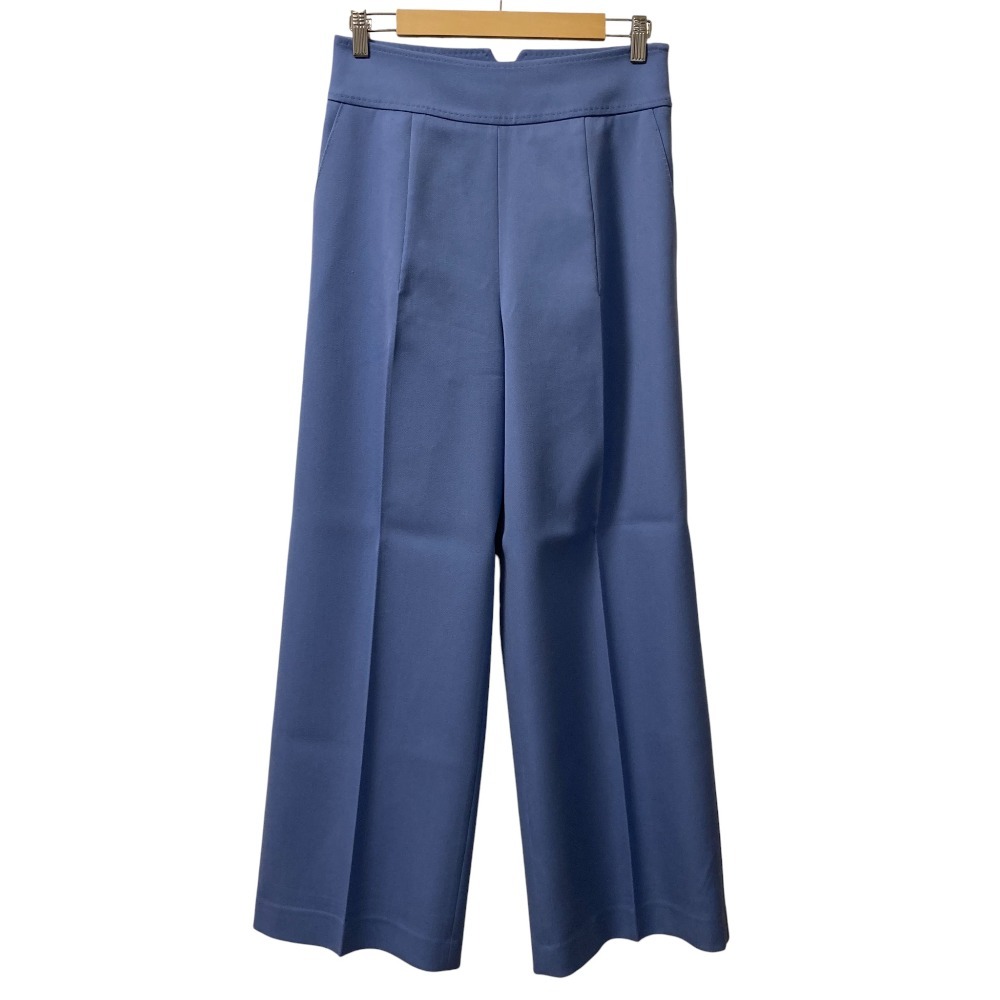 美品 ADORE アドーア ステープルボトム ハイウエストパンツ サイズ38 ライトブルー