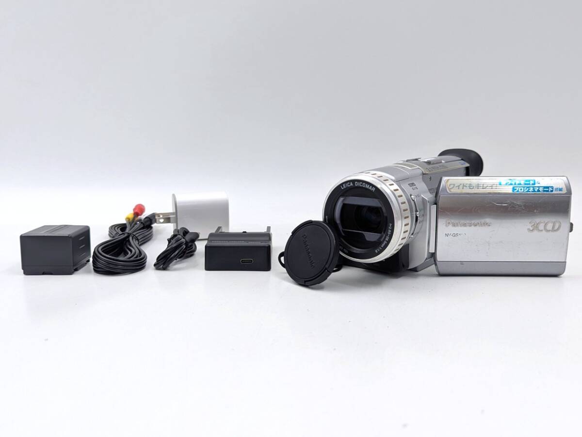 ★☆中古 良品 Panasonic NV-GS100 パナソニック デジタルビデオカメラ 動作確認/点検清掃済 miniDVテープのダビングに最適！ SA-5-10☆★
