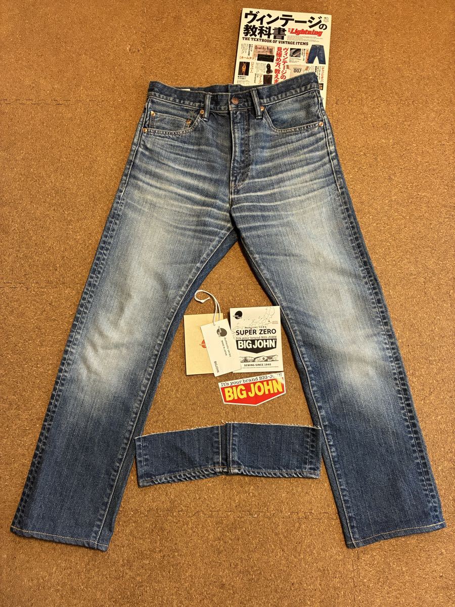BIG JOHN/極美品/スーパーゼロ/定価25300円/タグあり/セルヴィッチ/赤耳/ビッグジョン/W30/浅野撚糸/SUPER ZERO/完売/レア/RARE/エクストラ