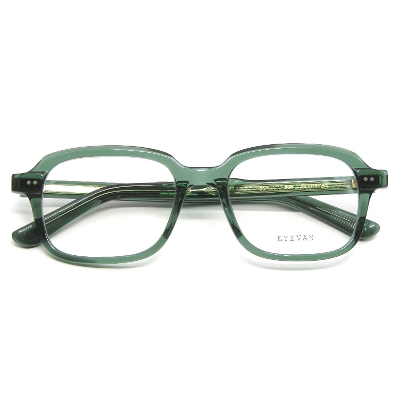 未使用 EYEVAN アイヴァン メガネフレーム Dim 日本製 ディム ジャーマンモチーフ スクエア BGN ボトルグリーン 65009474