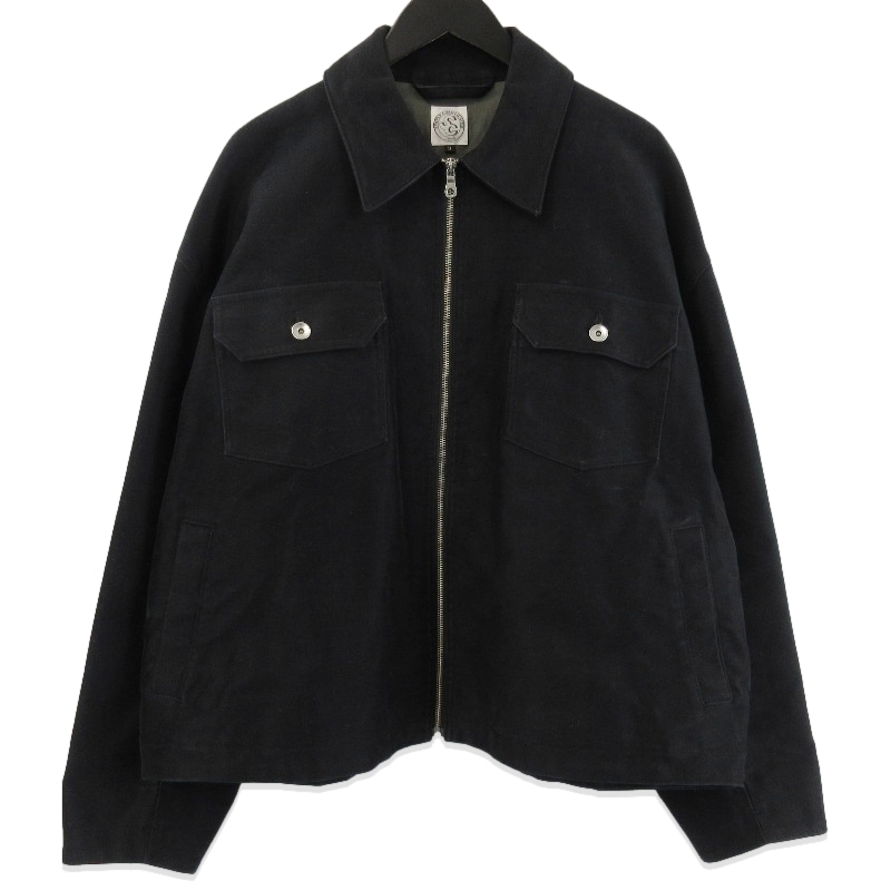 SIMPLY COMPLICATED シンプリーコンプリケイテッド DRESS BOXY WORK JACKET ワークジャケット コットン 日本製 ブラック 黒 3 71014734