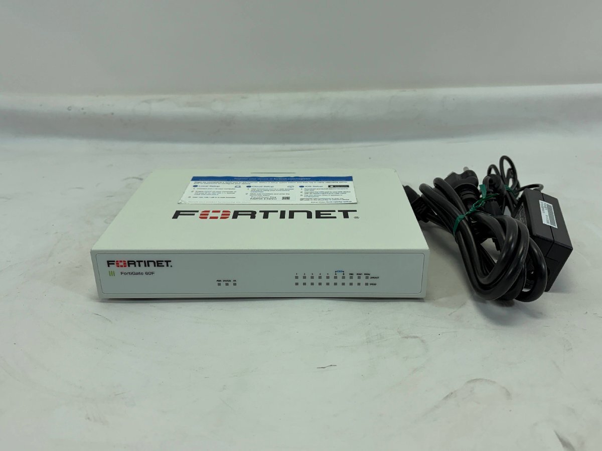 【 中古 】Fortinet Fortigate 60F　工場出荷初期化済み（105）　ライセンス・サポート2027/07/09まで　ファーム V7.4.11
