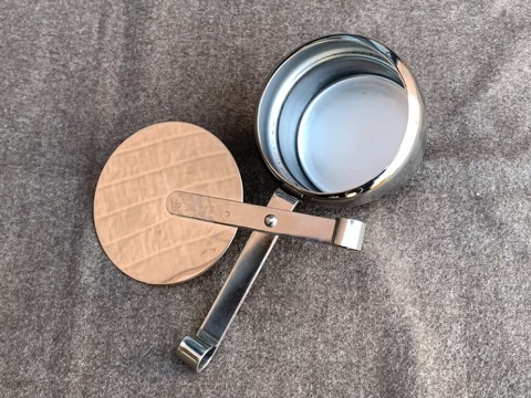 【新品・未使用】固形燃料 セット器具 チーズフォンデュ鍋 保温調理鍋 卓上コンロ 18-8 ステンレス製 卓上コンロ＆キャンプ用