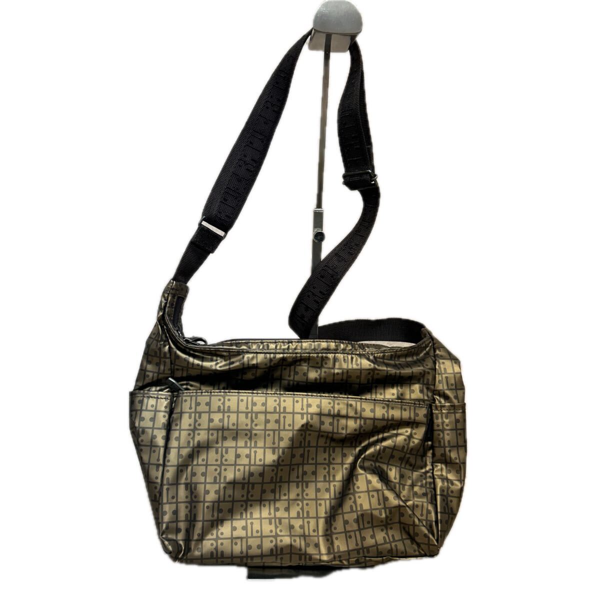 Q0418 Penholder レディース ショルダーバッグ ゴールド×ブラウン系 婦人鞄