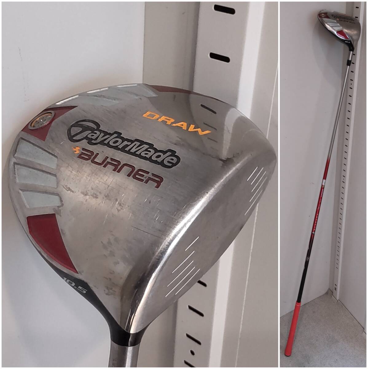 Y011402■[1] Taylormade テーラーメイド BURNER バーナー DRAW 10.5度 ドライバー 三菱 BASSARA バサラ W53×5ct■