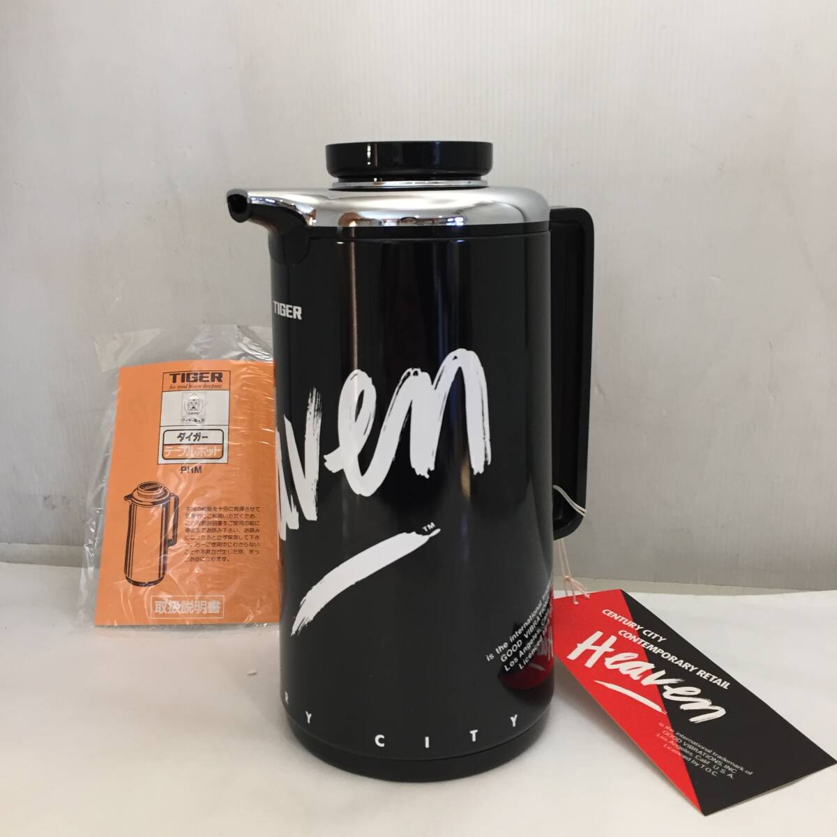 F011306◎使用感なし Tiger タイガー 魔法瓶 ポット PHM-100H 1L テーブルポット 卓上ポット HEAVEN 黒◎