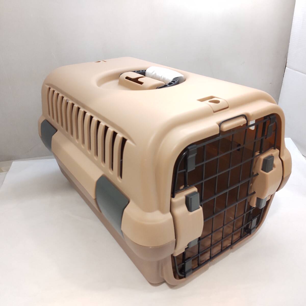 Y013003■Sサイズ Richell リッチェル ペット用 キャンピングキャリー ブラウン 1点 ペット 犬 猫 かご 病院 旅行 隔離 USED■