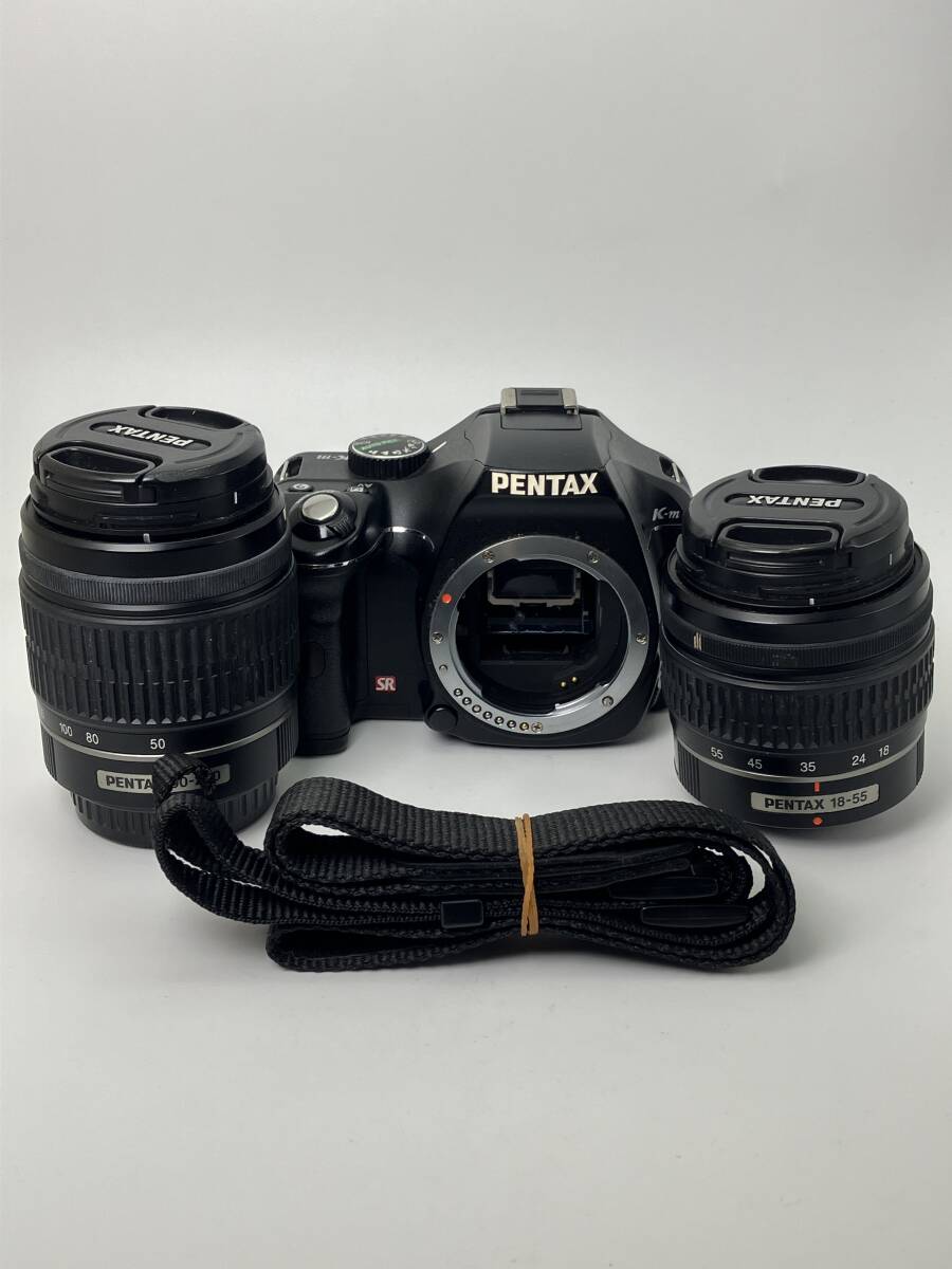 【返品保証なし／動作未確認】PENTAX K-m ダブルズームレンズセット