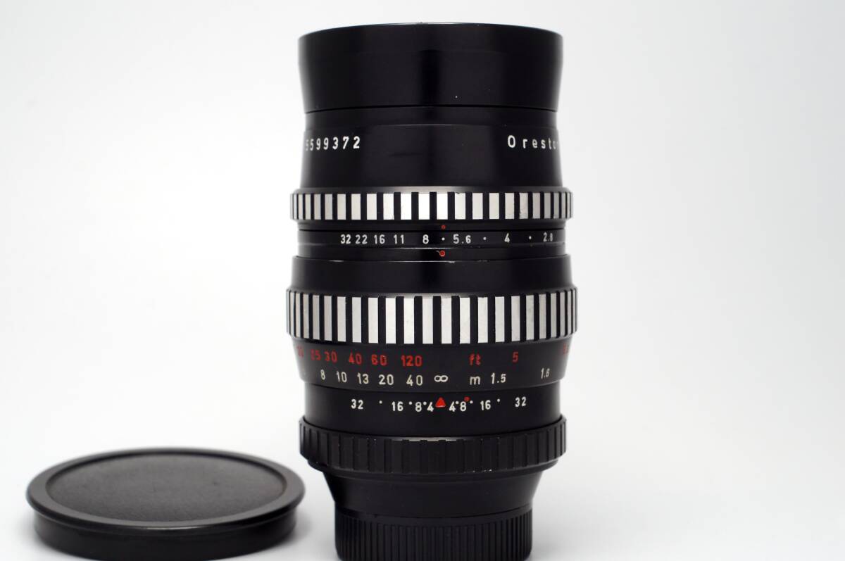 【良上品】M42 Meyer-Optik Gorlitz Orestor 2,8/135mm マイヤー オレストア ゼブラ型 15枚羽 1969年製 f2.8 (98)
