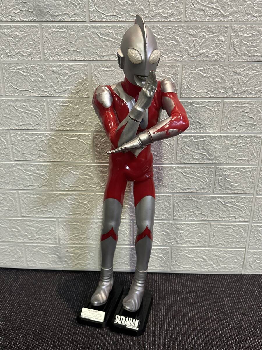 S6010-62 ULTRAMAN ウルトラマン 1989 円谷プロ GIANT SCALE ジャイアントスケール 約63cm ソフビ 台座付き 現状品
