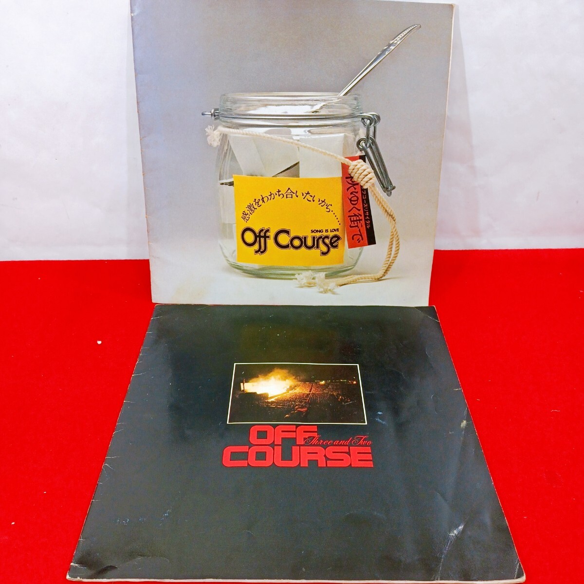 管⑯ 当時もの オフコース ライブ パンフレット 1978〜1980 秋ゆく街で/Three and Two OFF COURSE 貴重 2冊セット