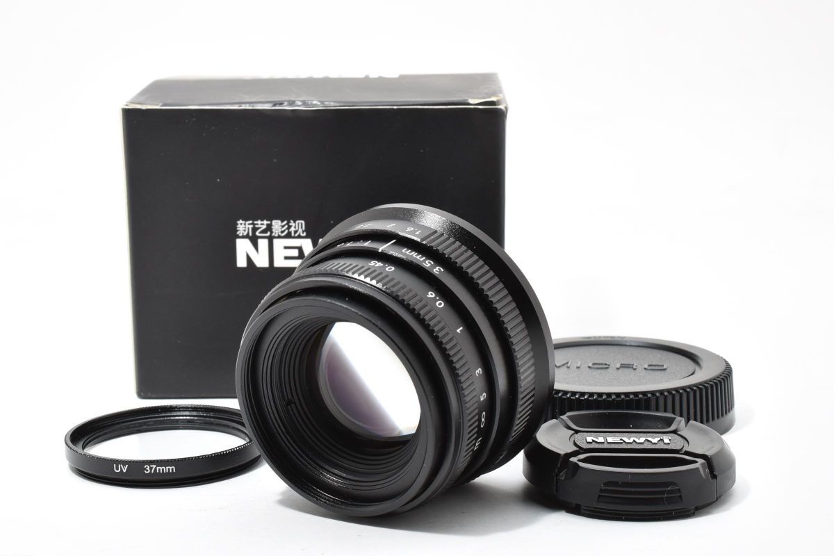 【箱付き】 NEWYI MINI 35mm F1.6 Ⅱ for M43 マウント マイクロフォーサーズ レンズ ミラーレス一眼カメラ デジタルカメラ #3819C