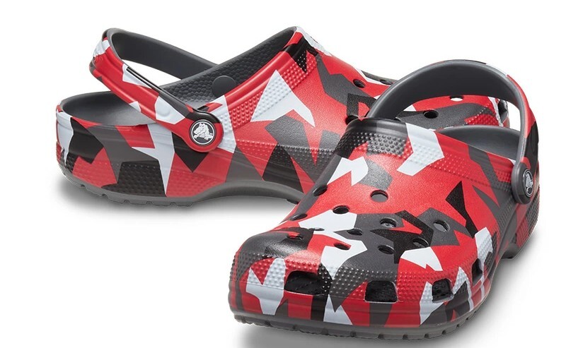 CROCS Classic Geo Camo Clog 迷彩　カモ　赤ｘグレー系　26cm