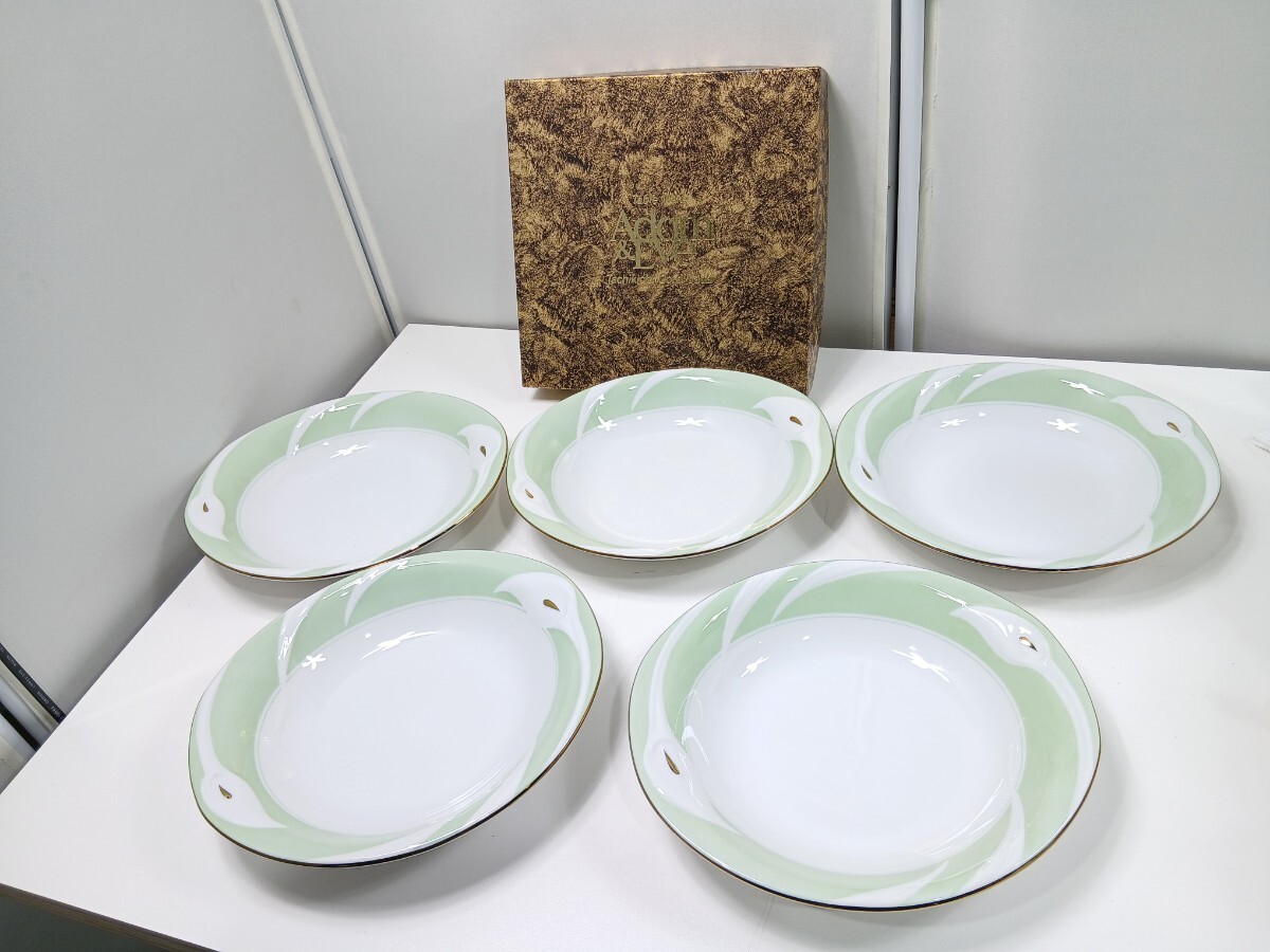 #1480y たち吉 アダム&イブ Adam&Eve パスタ皿 ５枚セット 未使用 洋食器 東京 お皿/和歌山県にて引き取り大歓迎