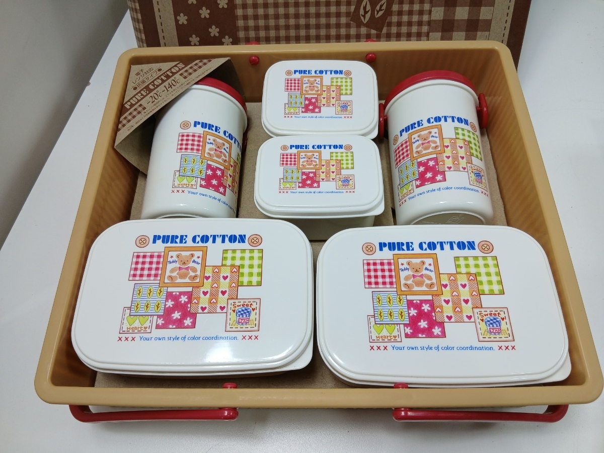 #1491y PURE COTTON タッパー 保存容器 ランチボックス タッパーウェア/和歌山県にて引き取り大歓迎
