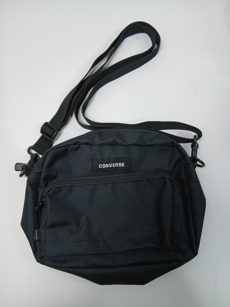 #1515 CONVERSE コンバース ショルダーバッグ ボディバッグ ナイロン 黒/和歌山県にて引き取り