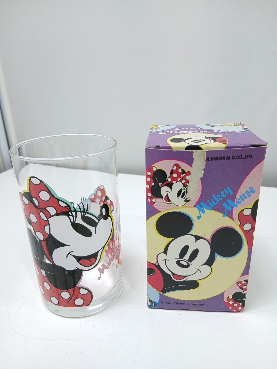 #1585 ディズニー ミニー グラス Minnie Mouse 当時物 レトロ アンティーク/和歌山県にて引き取り大歓迎
