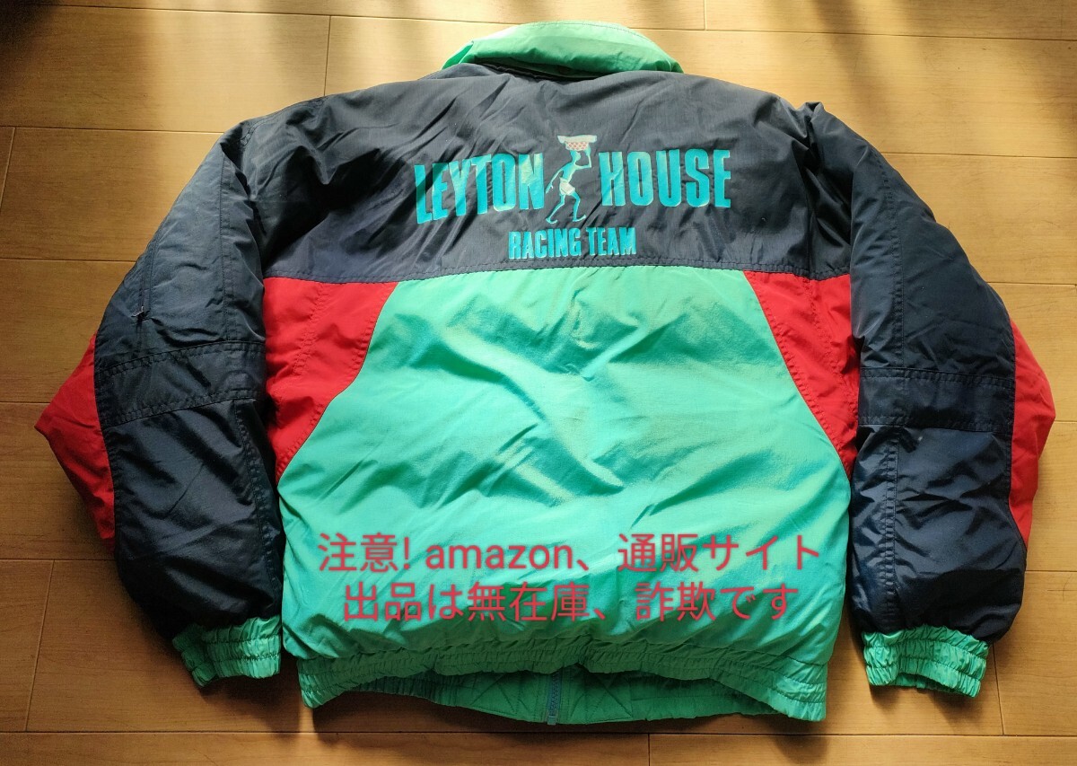 希少！F1全盛期当時物！LEYTON HOUSE RACING TEAM ダウンジャケットM バブル〜平成レトロ