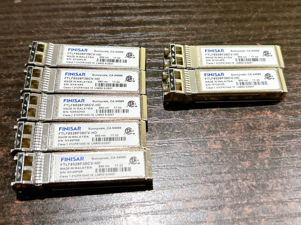 【動作品/7個セット】FINISAR FTLF8528P3BCV-HD SFP 850nm トランシーバ モジュール
