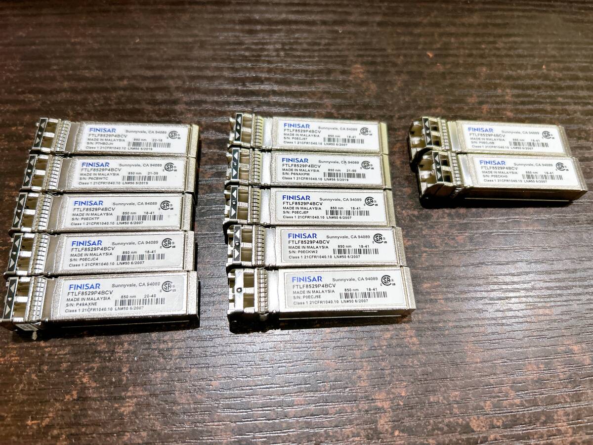 【動作品/12個セット】FINISAR FTLF8529P4BCV SFP 16GB 850nm トランシーバ モジュール