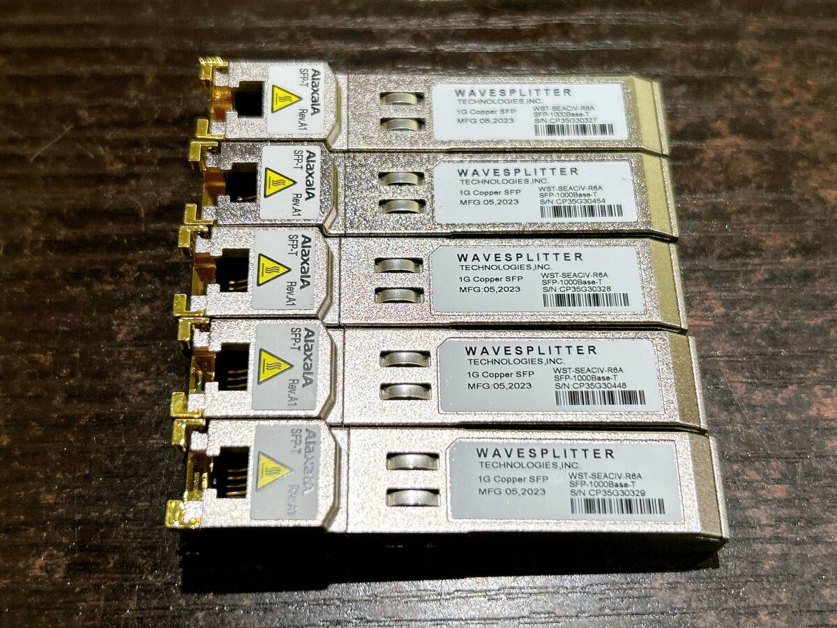 【動作品/5個セット】WAVESPLITTER WST-SEACIV-R6A SFP 1000BASE-T トランシーバ モジュール