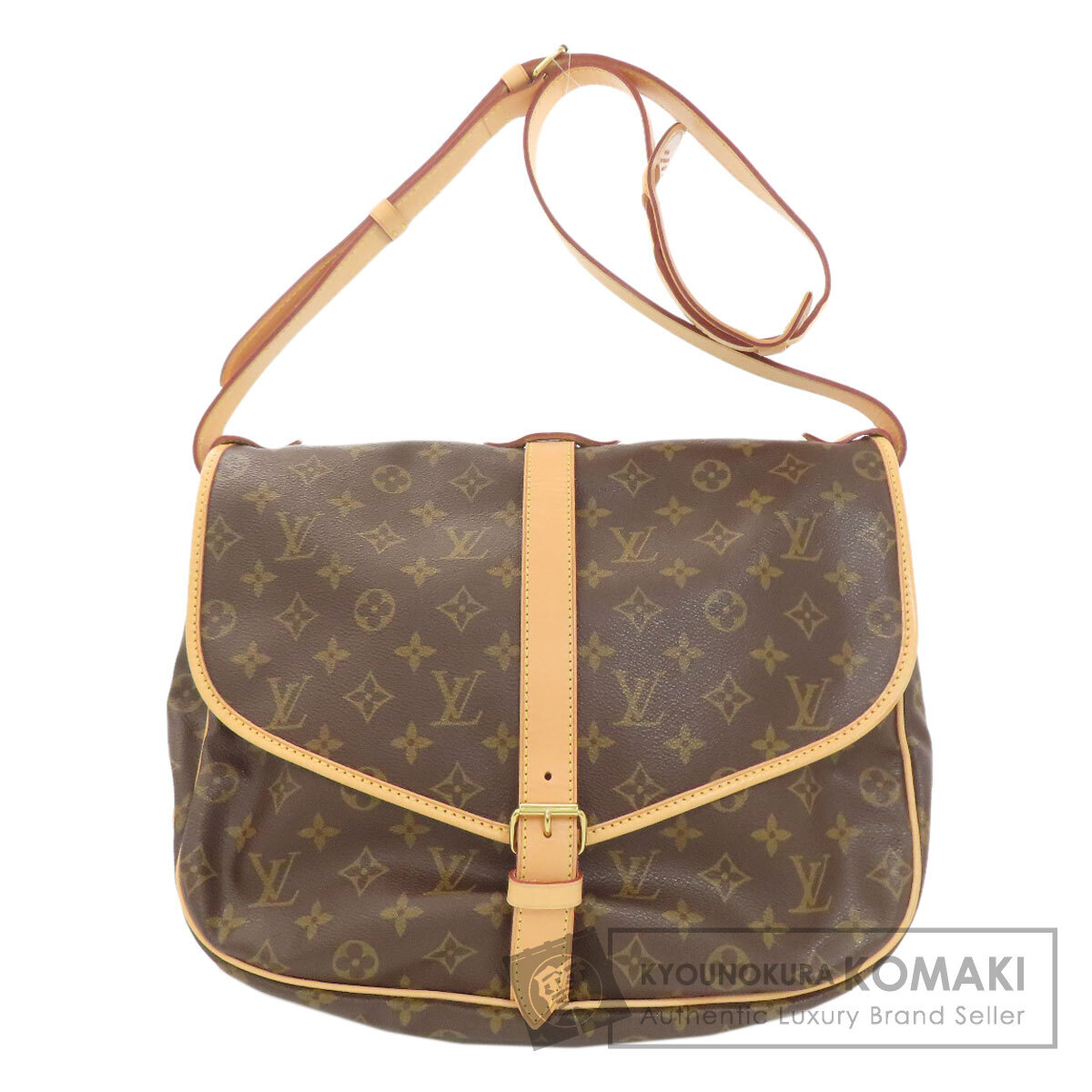LOUIS VUITTON ルイヴィトン M42254 ソミュール35 ショルダーバッグ モノグラムキャンバス レディース 中古