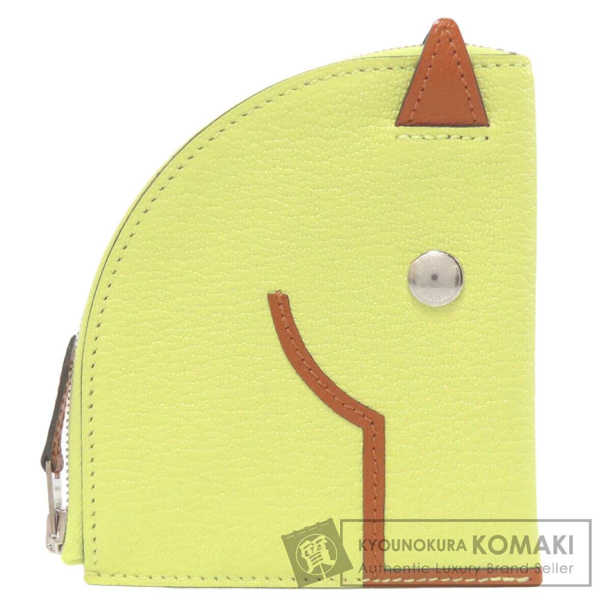 HERMES エルメス パドックウォレット シルバー金具 コインケース シェーブル レディース 中古