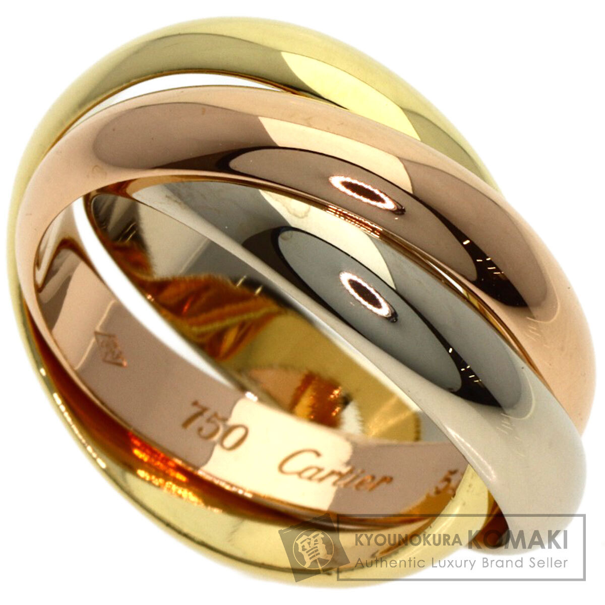CARTIER カルティエ トリニティ #51 リング・指輪 K18イエローゴールド レディース 中古