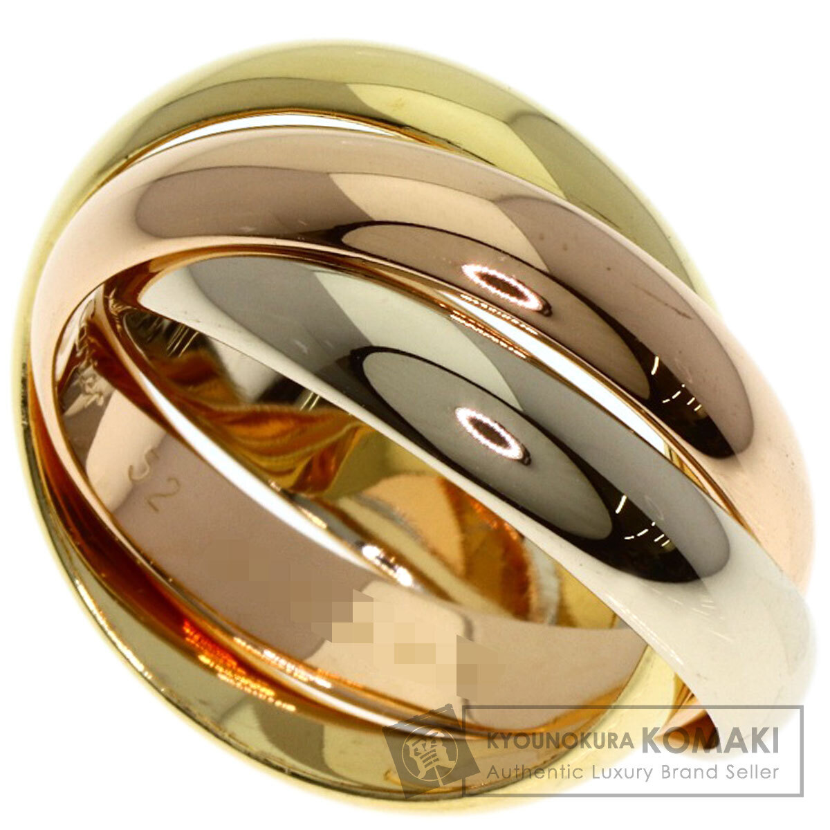CARTIER カルティエ トリニティ MM リング・指輪 K18イエローゴールド レディース 中古
