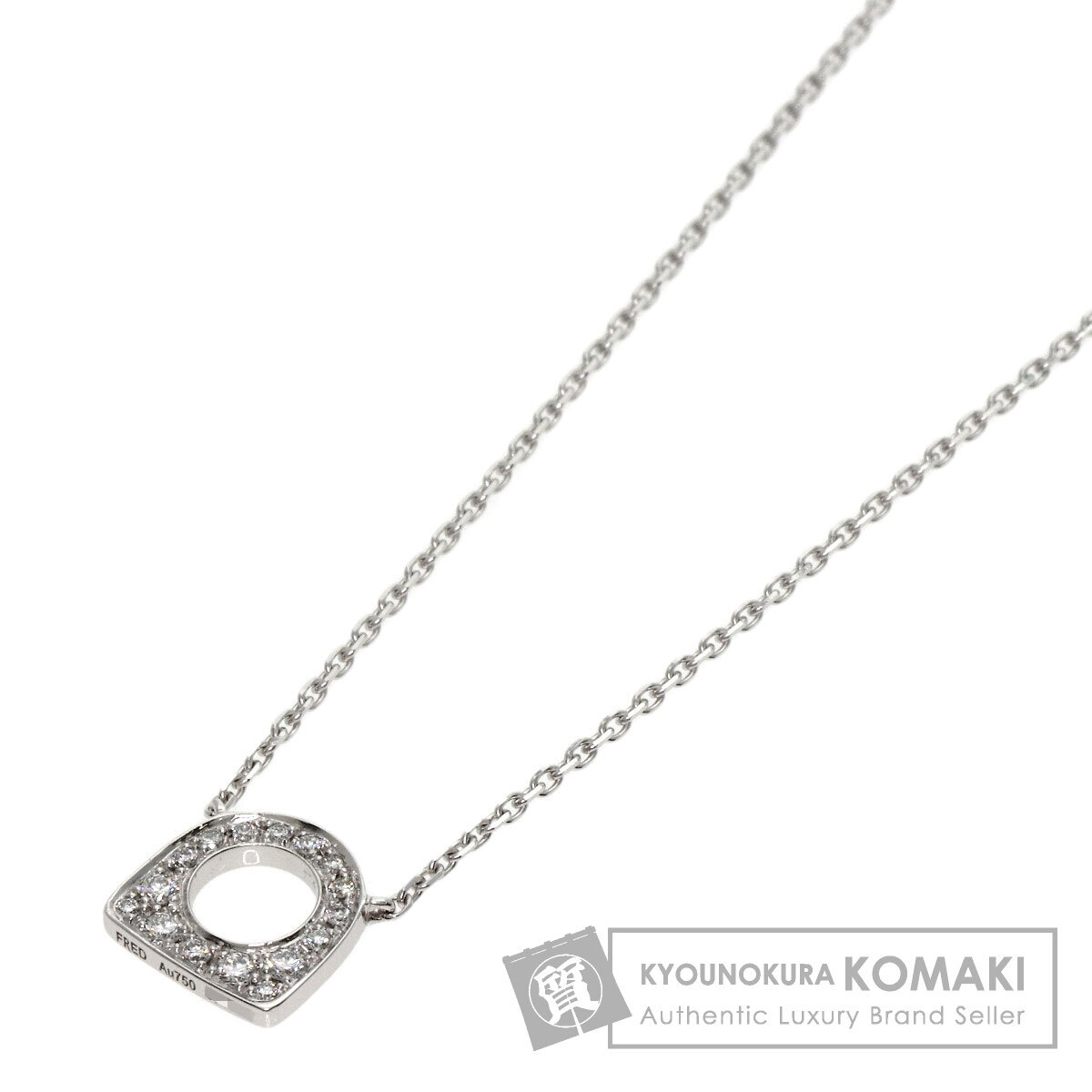 FRED フレッド サクセス ミニ ダイヤモンド ネックレス K18ホワイトゴールド レディース 中古