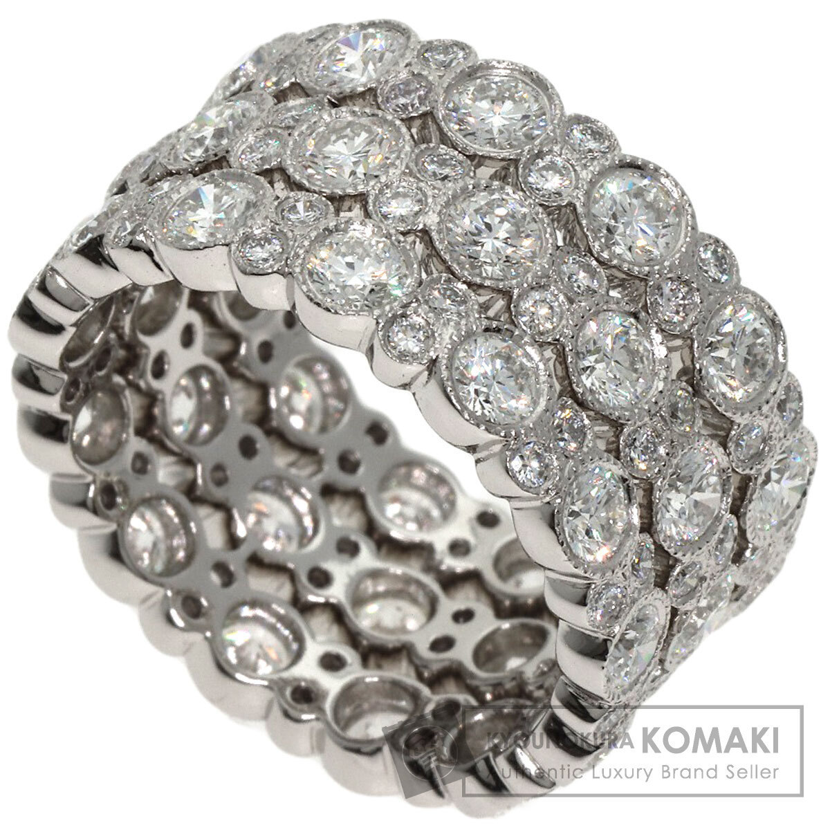 TIFFANY&Co. ティファニー コブル フルエタニティ ダイヤモンド リング・指輪 プラチナPT950 レディース 中古