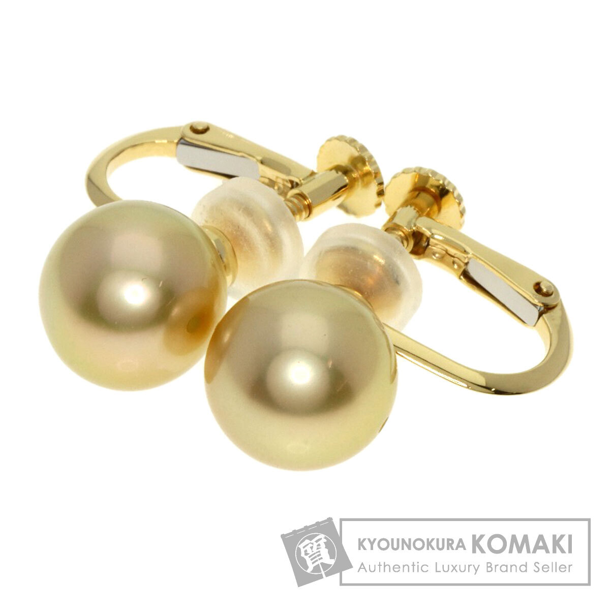 TASAKI タサキ ゴールデンパール 真珠 イヤリング K18イエローゴールド レディース 中古