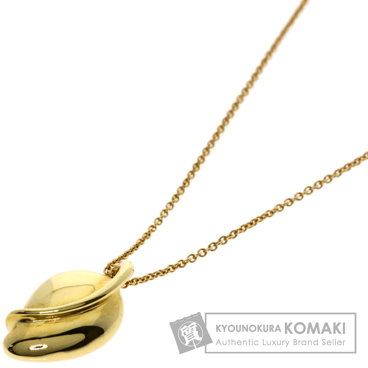 TIFFANY&Co. ティファニー リーフ ネックレス K18イエローゴールド レディース 中古