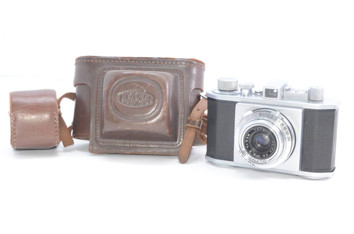 ★動作確認済★ OLYMPUS オリンパス 35 ZUIKO F.C. 4cm F3.5 COPAL フィルム カメラ 純正 革ケース　　　　2601001Y/M