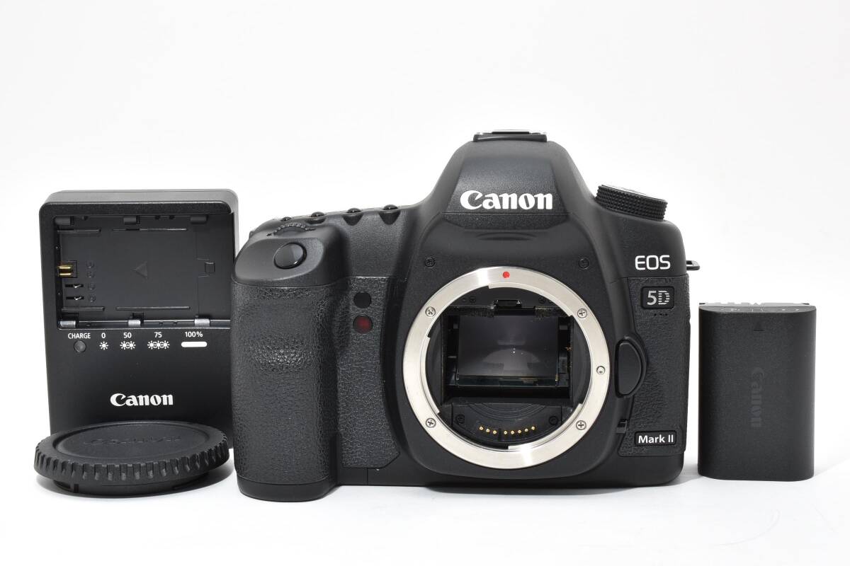  美品＊Canon EOS 5D Mark II ボディ キヤノン デジタル一眼 バッテリー充電器付