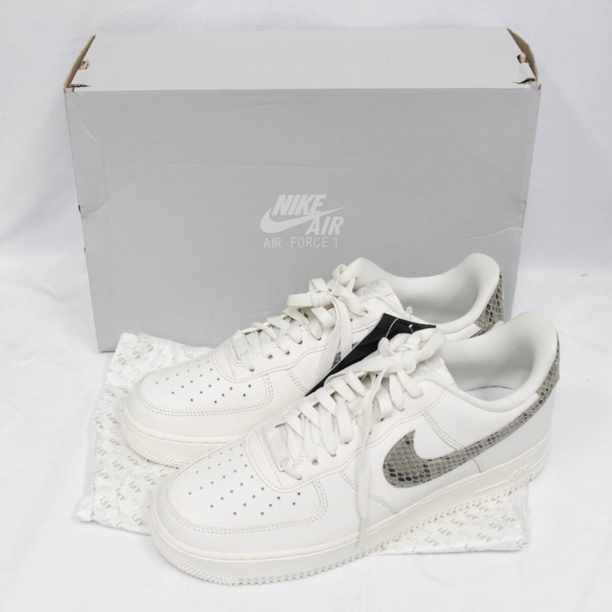 未使用 NIKE ナイキ WMNS AIR FORCE 1 '07 エアフォース1 DD8959-002 28cm ファントム パイソン 蛇 スニーカー 現状品 2511-K0147M(NT)