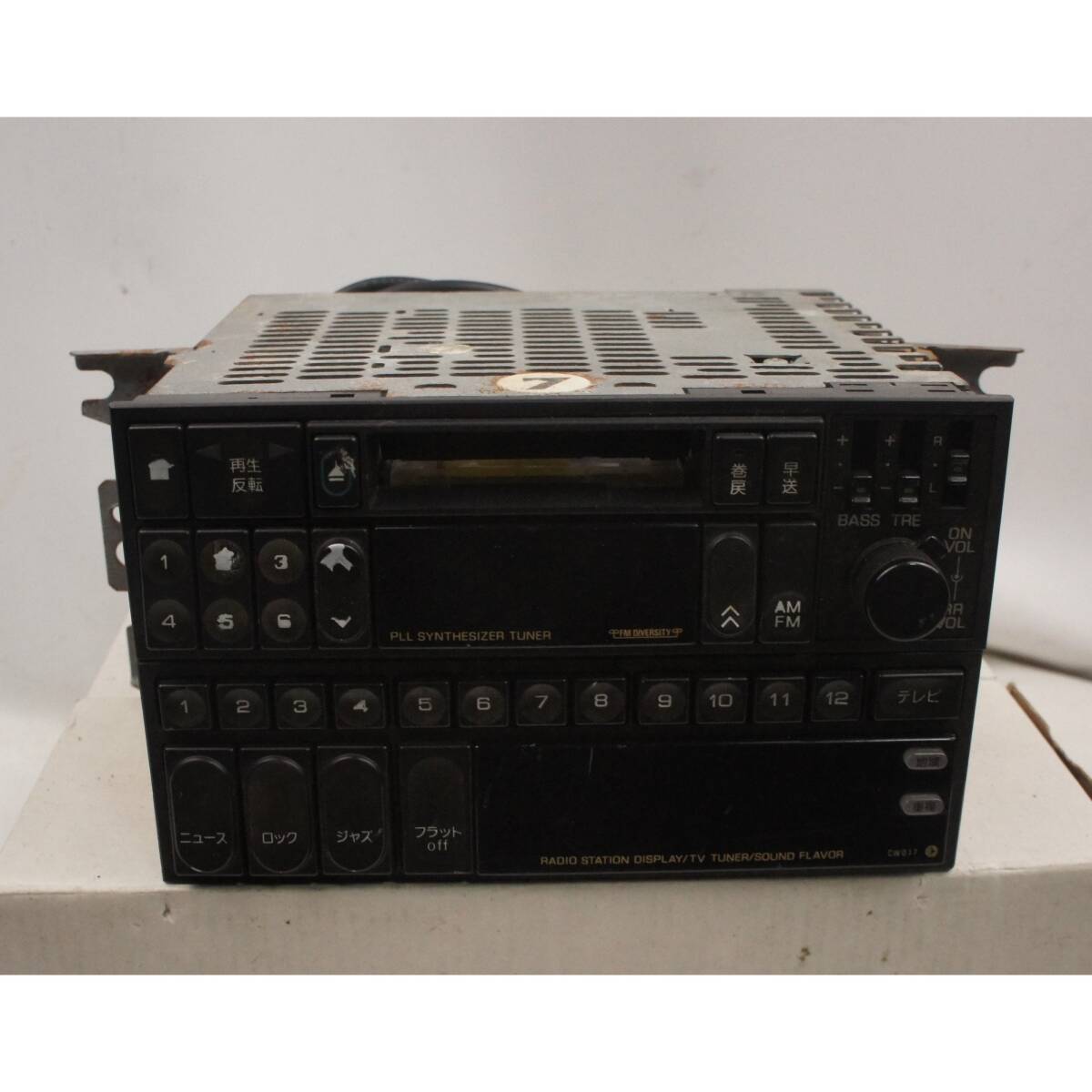 CW017 オーディオ カセット テープ プレーヤー デッキ AM FM ヘッドユニット 日産 純正 参考 Y31 セドリック グロリア シーマ @2323d