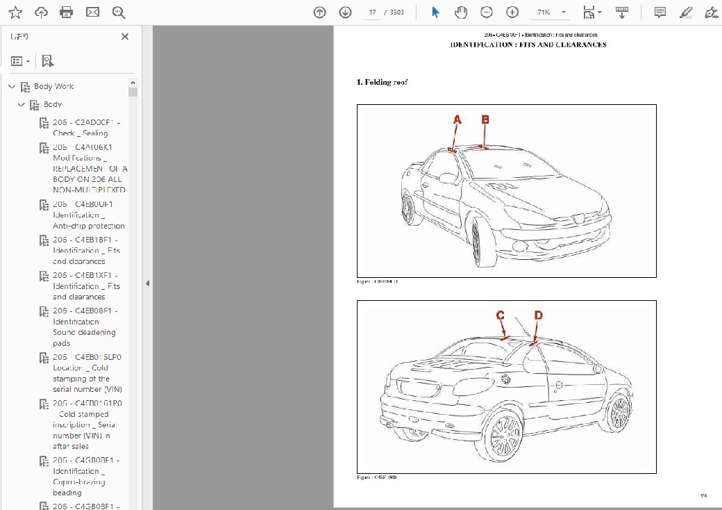 プジョー　Peugeot　206　(2000-2008)　 ワークショップマニュアル&配線図 整備書