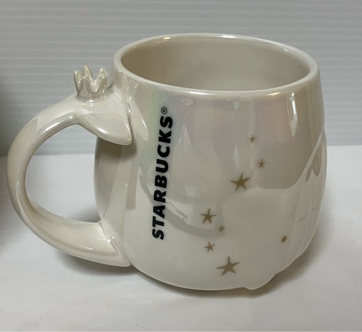 ▲T004▲未使用　スターバックス マグカップ くじら 2020年 サマー スタバ パールホワイト ホログラム STARBUCKS