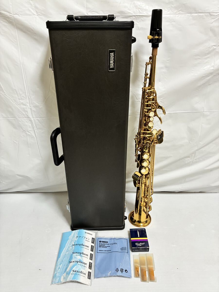 T057 管楽器 サックス ソプラノサックス SOPRANO SAXOPHONE ヤマハ YSS-475 018717 YAMAHA 4C ハードケース入