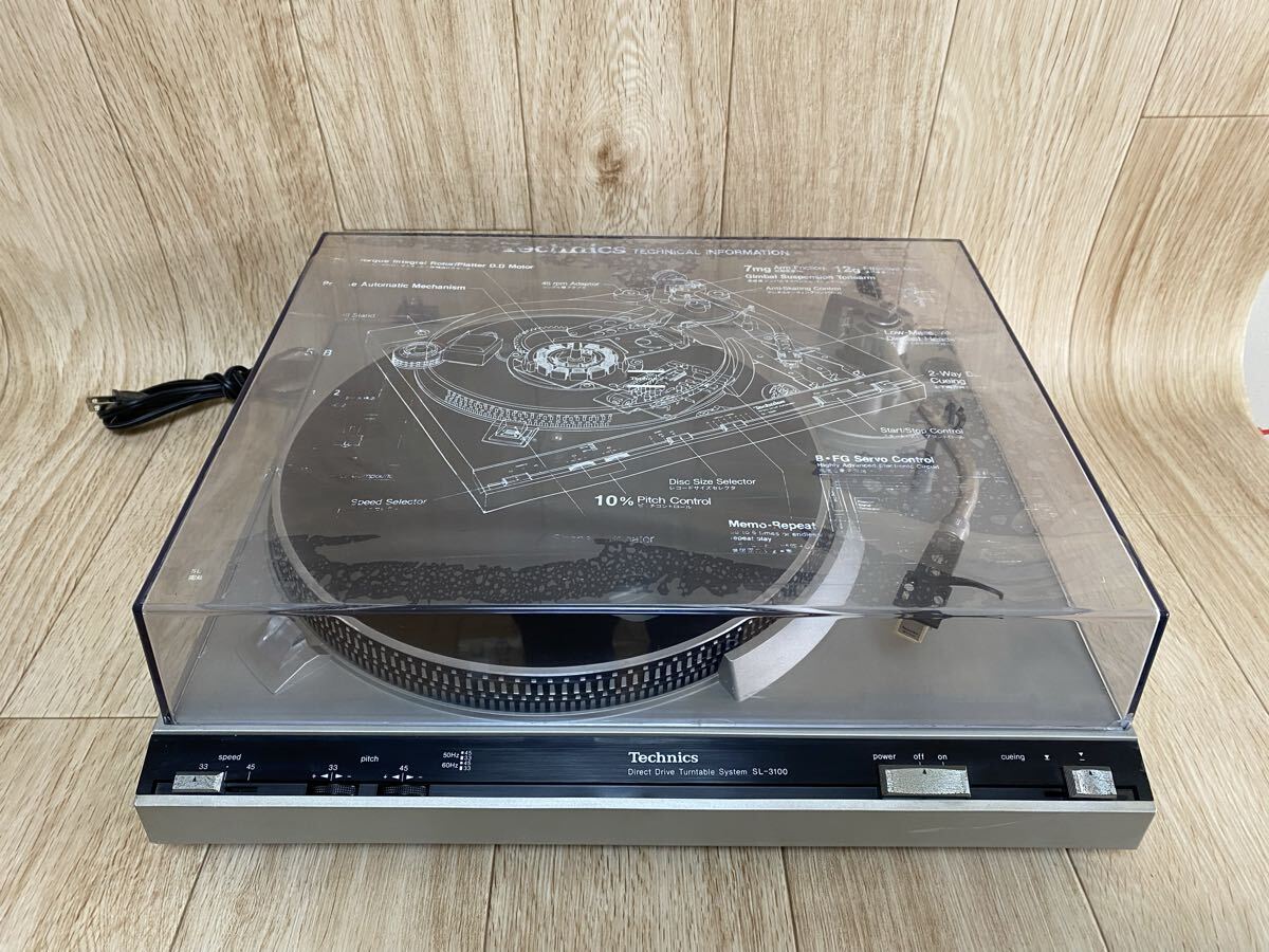 中古 Technics テクニクス SL-3100 ターンテーブル レコードプレーヤー 通電確認済み/現状品/ジャンク