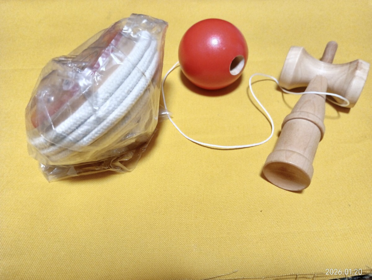 けん玉・大駒 セット 木製 伝統玩具