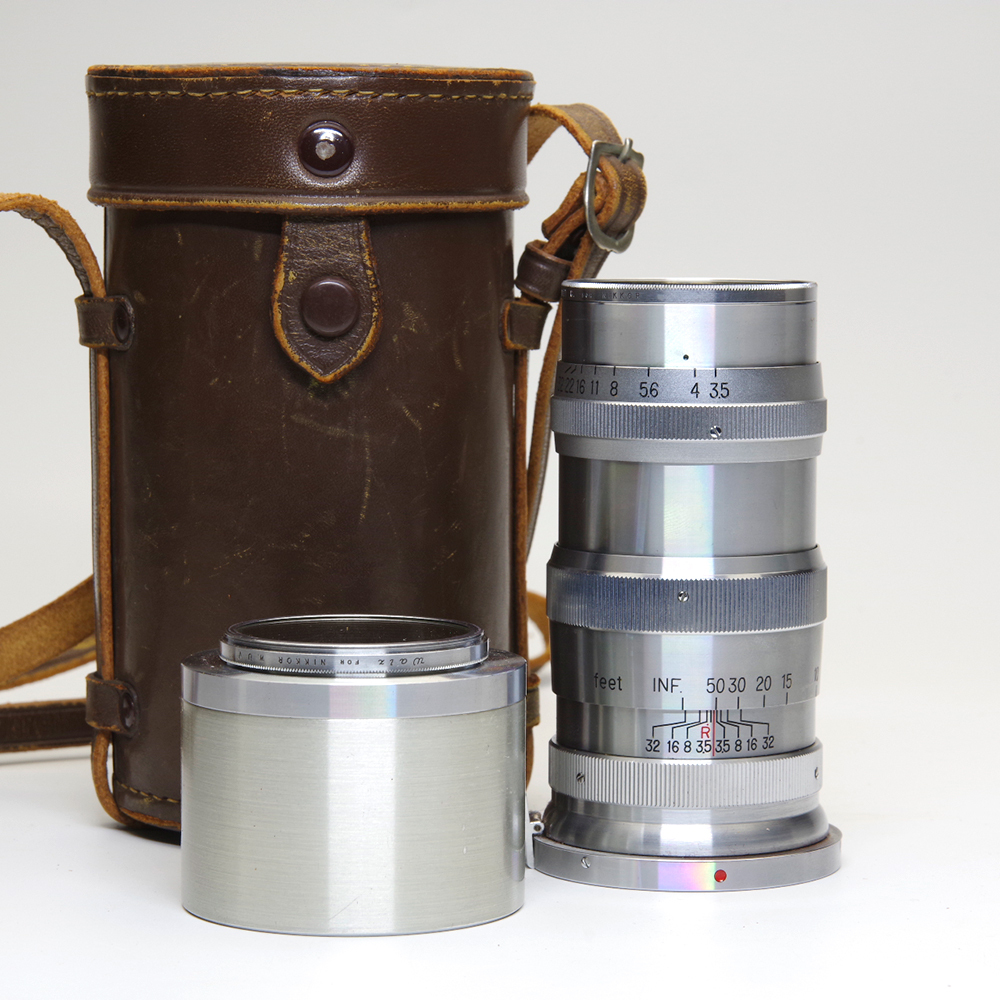 ニコン　レンズ NIKKOR-QC 1:3.5 f=13.5cm　ケース　818