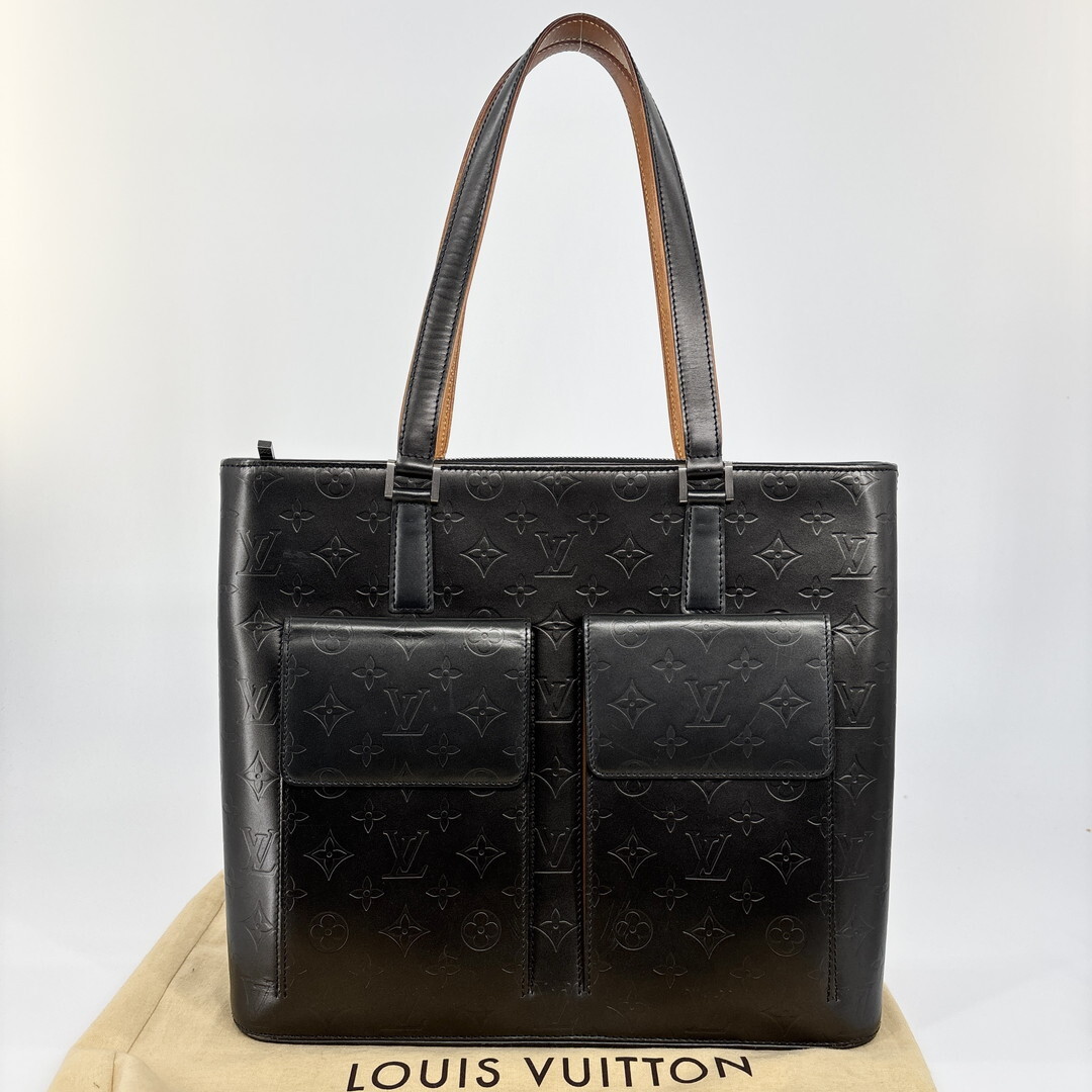 極美品 Louis Vuitton ルイヴィトン モノグラムマット ウィルウッド トートバッグ M55105 ハンドバッグ ブラック 黒 メンズ レディース