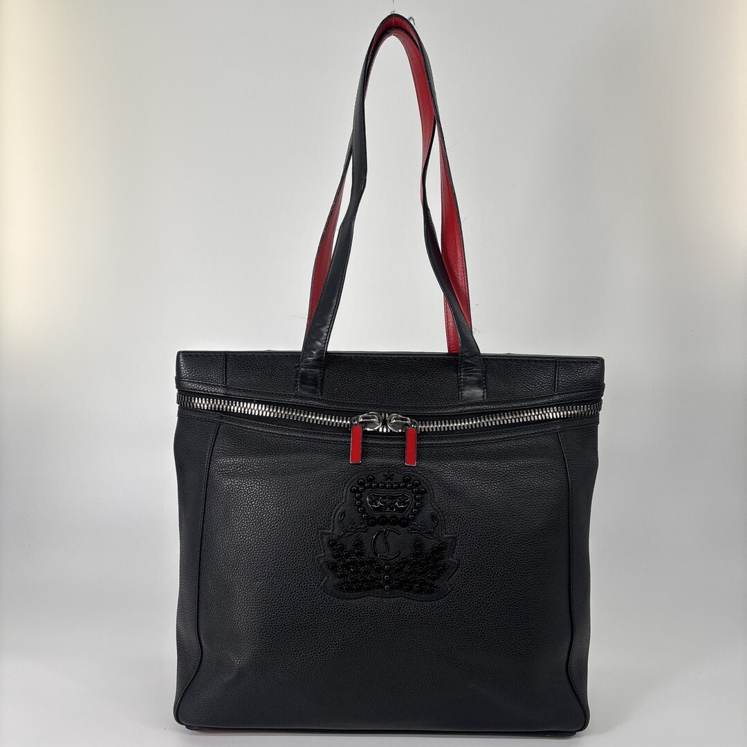 極美品 Christian Louboutin クリスチャンルブタン Cabado カバド トートバッグ リュック ブラック メンズ A4可 2WAY バッグ 黒