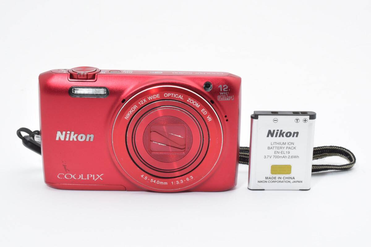 ニコン NIKON COOLPIX S6800 レッド コンパクトデジタルカメラ #M12461