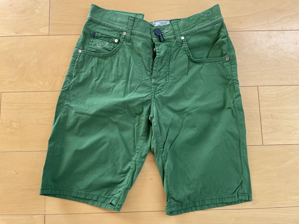 美品 送料無料 ヤコブコーエン JACOB COHEN ハーフパンツ ショートパンツ サイズ29 短パン 6633.C グリーン 緑 半ズボン 良品